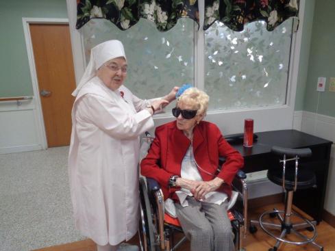 Sr. Mary Ann Wasilko with Resident